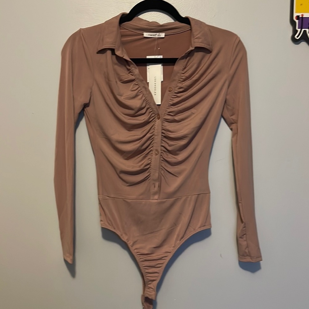 Bodysuit brand new w tags color nude